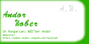 andor wober business card